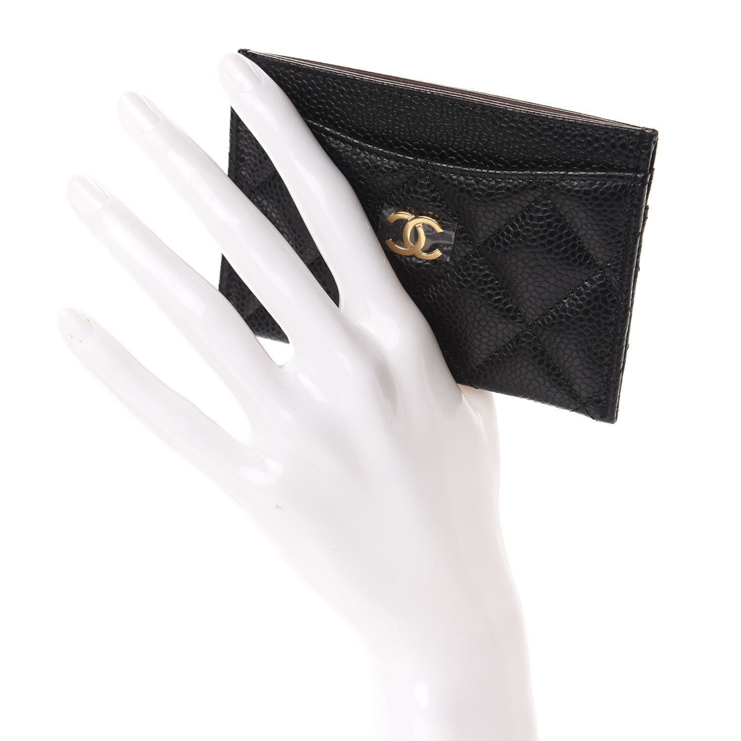 Chanel Caviar Quilted Flap Card Holder Black 2 of 9