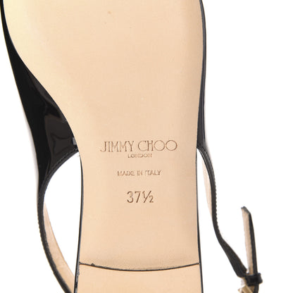 Jimmy Choo Patent Erin Slingback Flats 37.5 Black 7 of 8