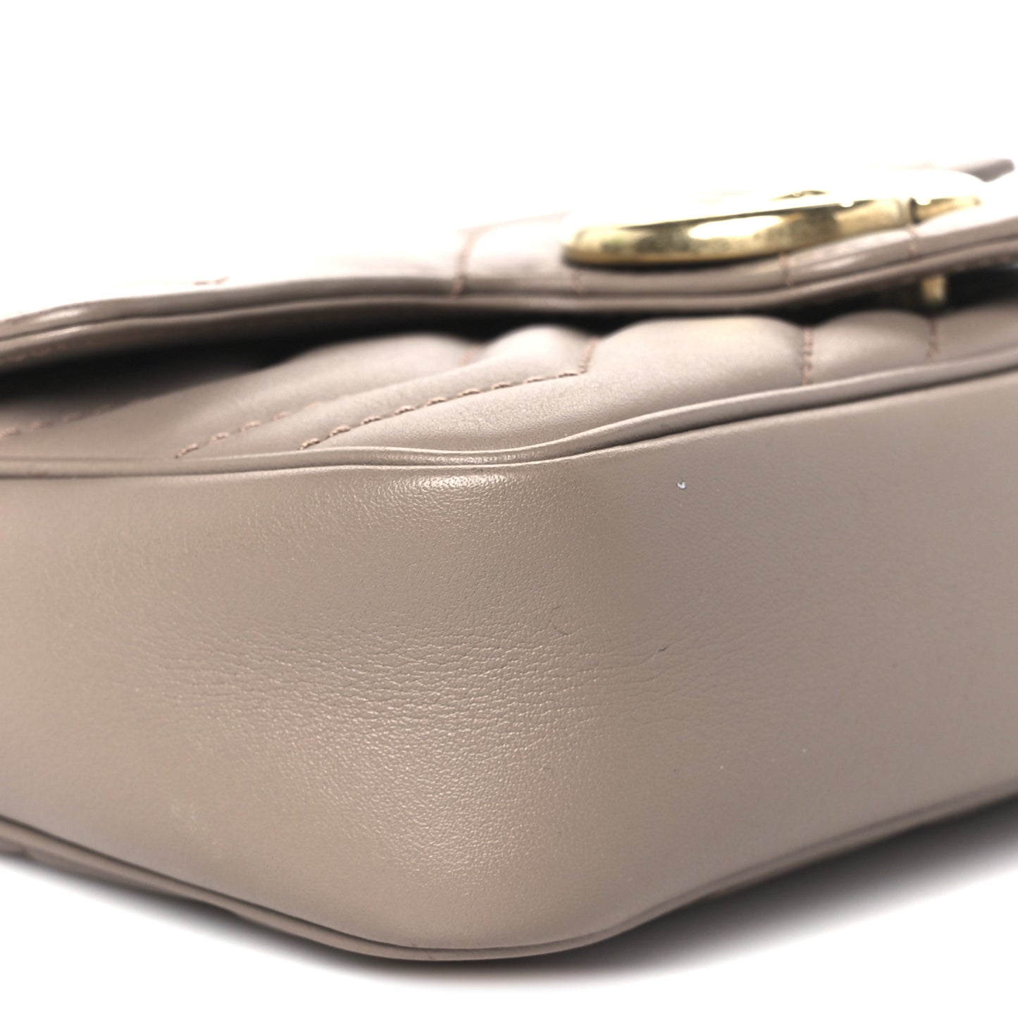 Calfskin Matelasse Super Mini GG Marmont Shoulder Bag Porcelain Rose