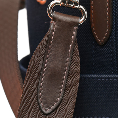 Hermes Canvas The Grooming Bag Bleu Navy Feu 12 of 15