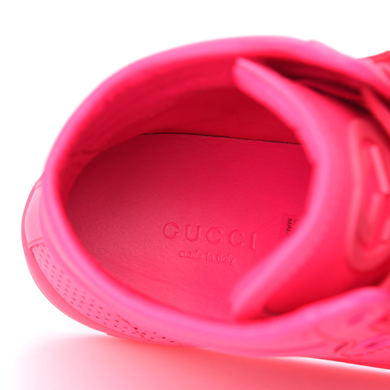 Gucci Calfskin Coda High Top Sneakers 36.5 Neon Pink 7 of 8