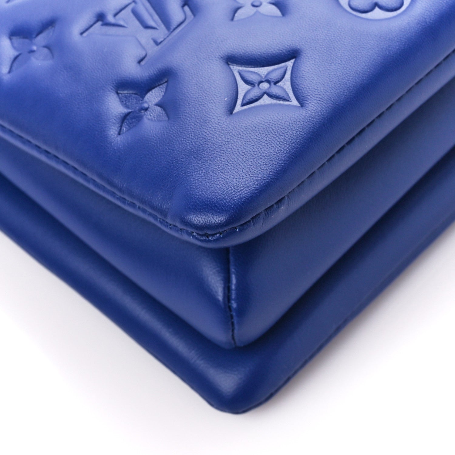 Louis Vuitton Lambskin Embossed Monogram Coussin PM H32 Smalt Blue 11 of 13