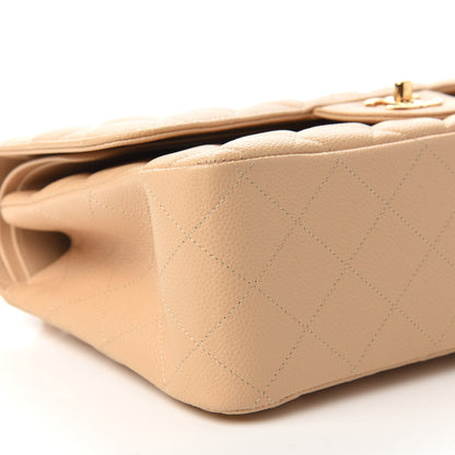 Chanel Caviar Quilted Jumbo Double Flap Light Beige 6 of 11
