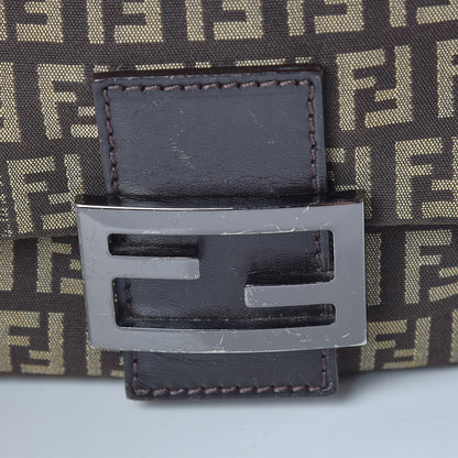 Fendi Zucchino Vitello Mini Mama Baguette Testa di Moro Beige 10 of 10