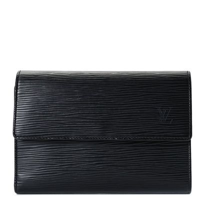 Louis Vuitton Epi Porte Tresor Etui Papiers Wallet Black 1 of 8