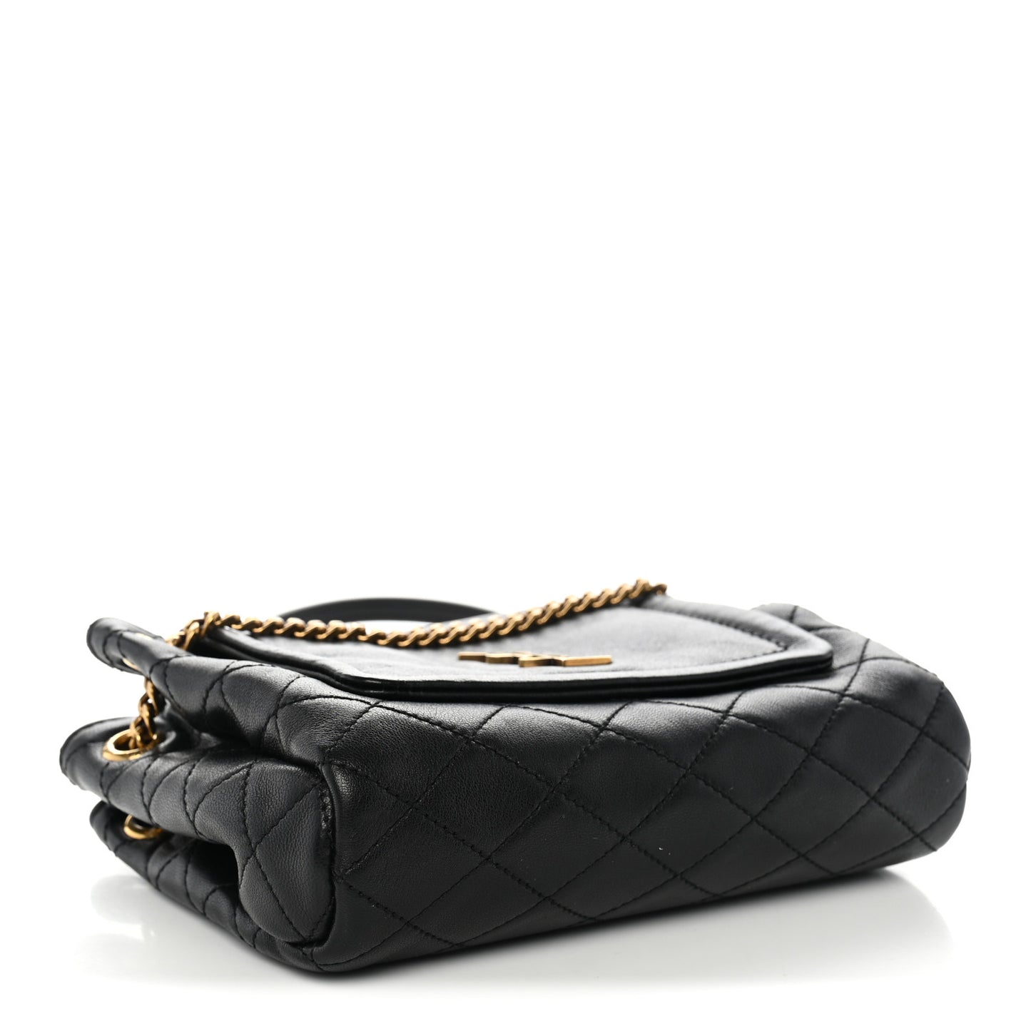 Lambskin Quilted Monogram Mini Nolita Black