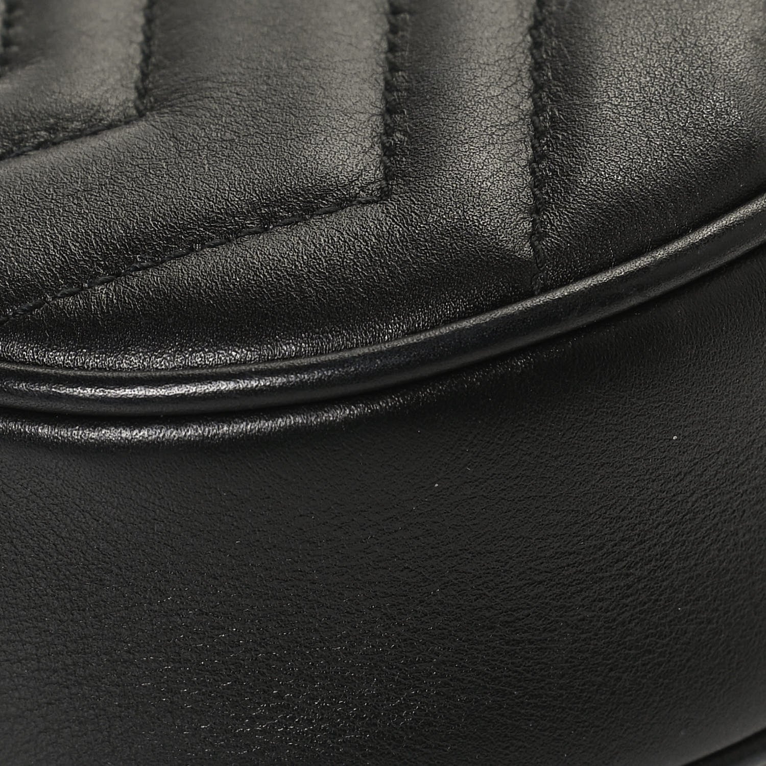 Gucci Calfskin Matelasse GG Marmont Belt Bag 95 38 Black 13 of 13