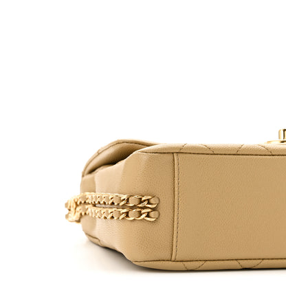 Chanel Caviar Quilted Small CC You Flap Dark Beige 9 of 10