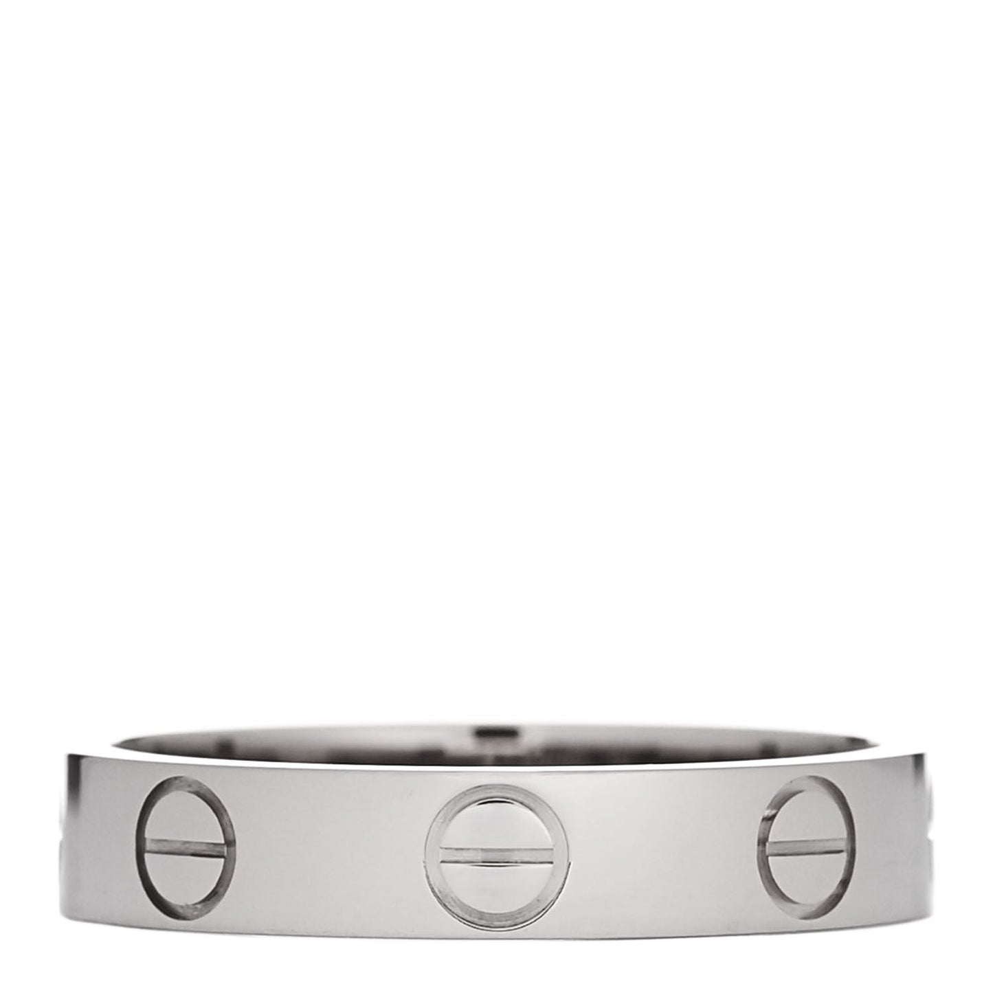 18K White Gold 3.5mm LOVE Wedding Band Ring 49 5