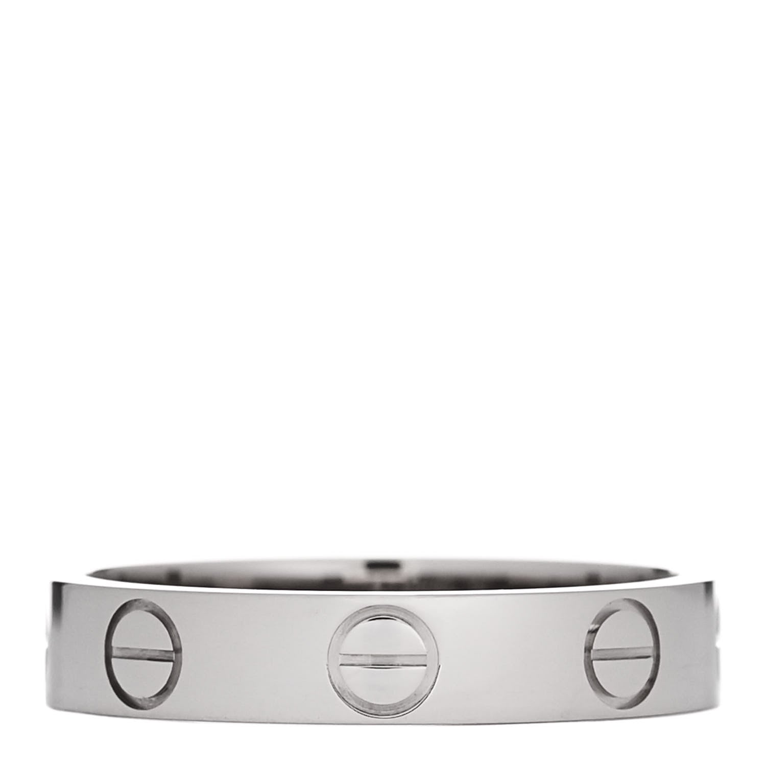 Cartier 18K White Gold 3.5mm LOVE Wedding Band Ring 49 5 3 of 4