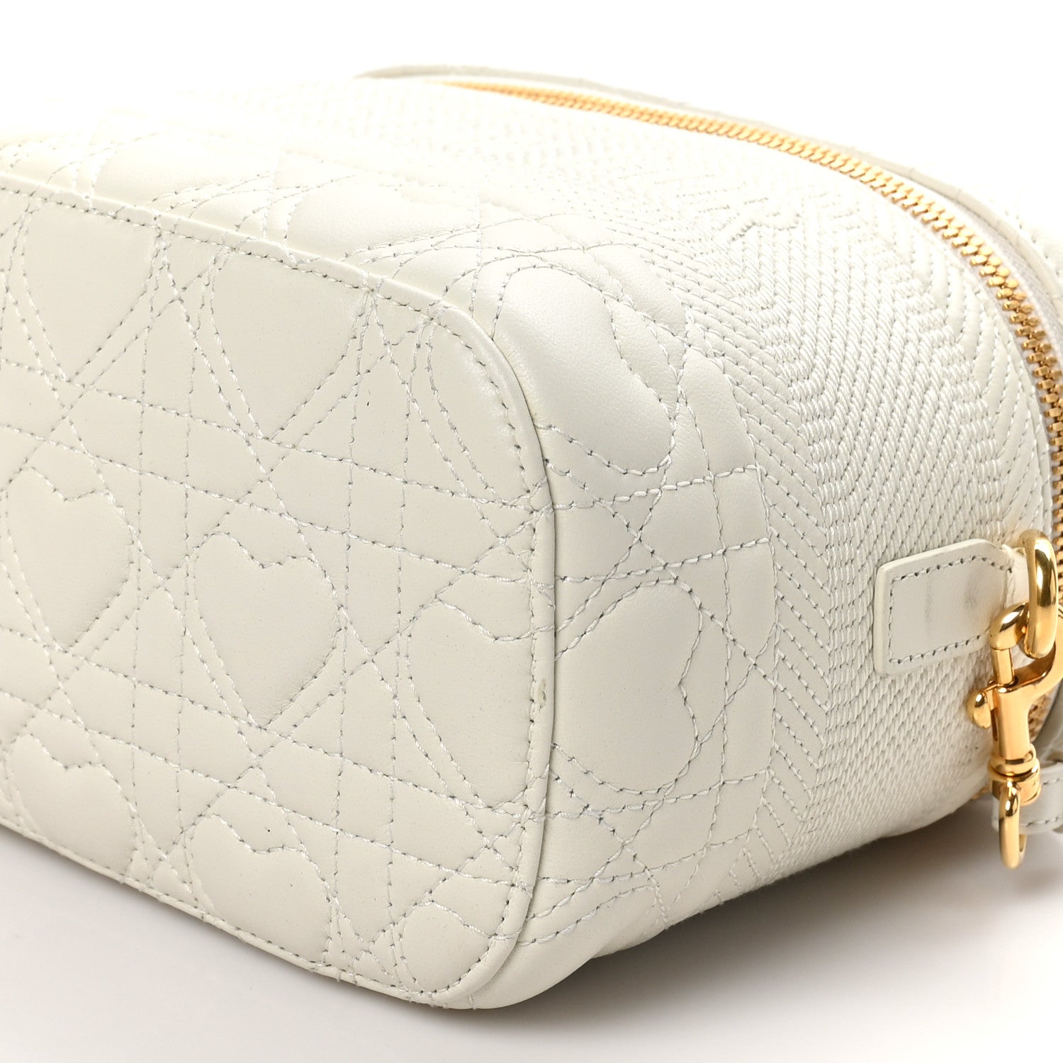 Christian Dior Lambskin Cannage DiorAmour Small Diortravel Vanity Case Latte 9 of 9