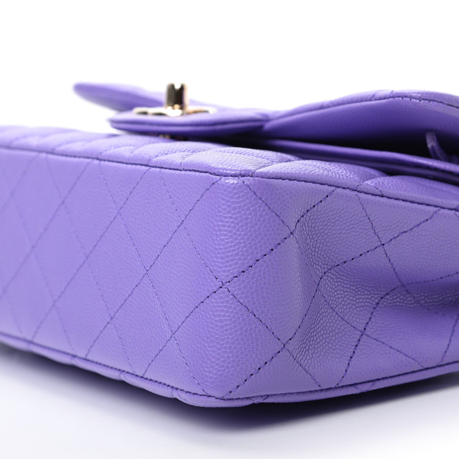 Chanel Caviar Quilted Small Double Flap Purple 7 of 10