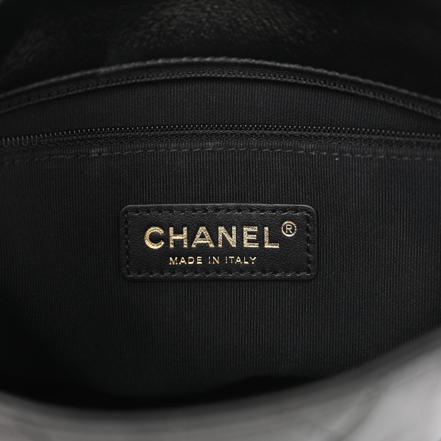 Lambskin Quilted Small Lacquered Chain Flap Black