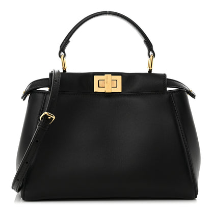 Fendi Nappa Mini Peekaboo Iconic Satchel Black 1 of 12