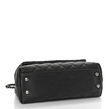 Chanel Caviar Lizard Embossed Quilted Mini Coco Handle Flap Black 4 of 9