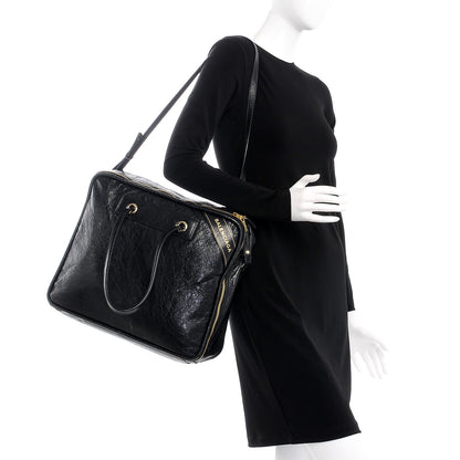 Balenciaga Agneau Medium Blanket Square Tote Black 2 of 9