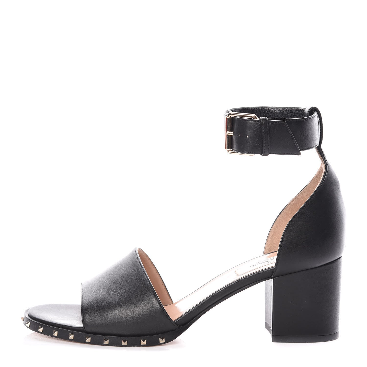 Valentino Garavani Nappa Soul Rockstud 65mm Sandals 39 Black 1 of 11