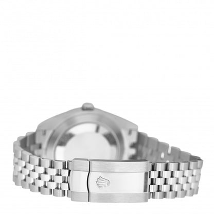 Rolex Stainless Steel 18K White Gold Diamond 41mm Oyster Perpetual Datejust Watch Black 126334 3 of 5
