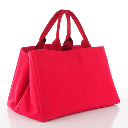 Prada Canapa Logo Shopping Tote Rosso 4 of 10
