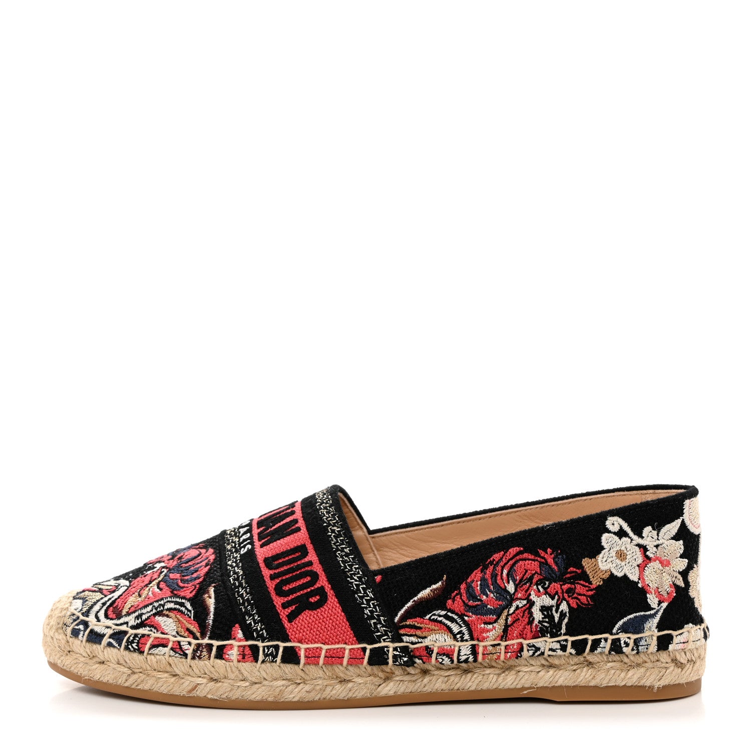 Christian Dior Canvas Mille Fleurs Embroidered Granville Espadrille 38 Multicolor 1 of 8