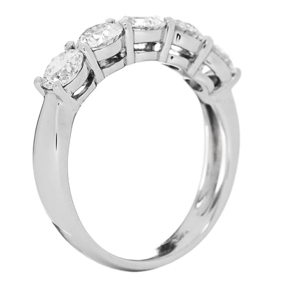 Parker & West by FASHIONPHILE Platinum Diamond 1.58ct Half Eternity Band Ring  53 6.25 6 of 9