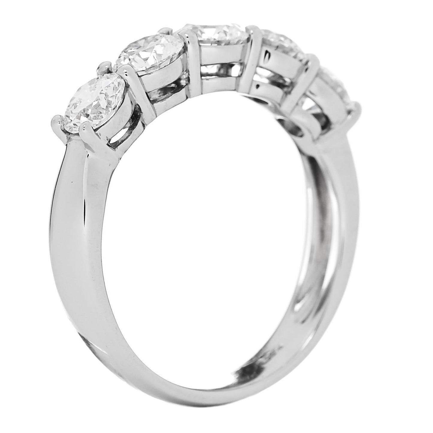 Platinum Diamond 1.58ct Half Eternity Band Ring  53 6.25
