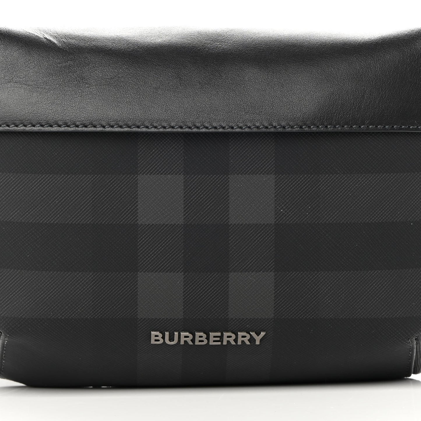 Charcoal Check Calfskin Sonny Bum Bag Charcoal