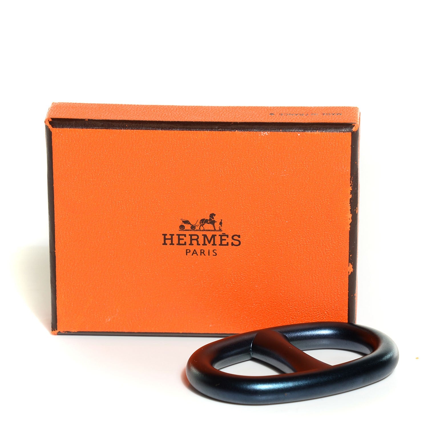 Hermes Chaine D'Ancre Scarf Ring Matte Black 4 of 4