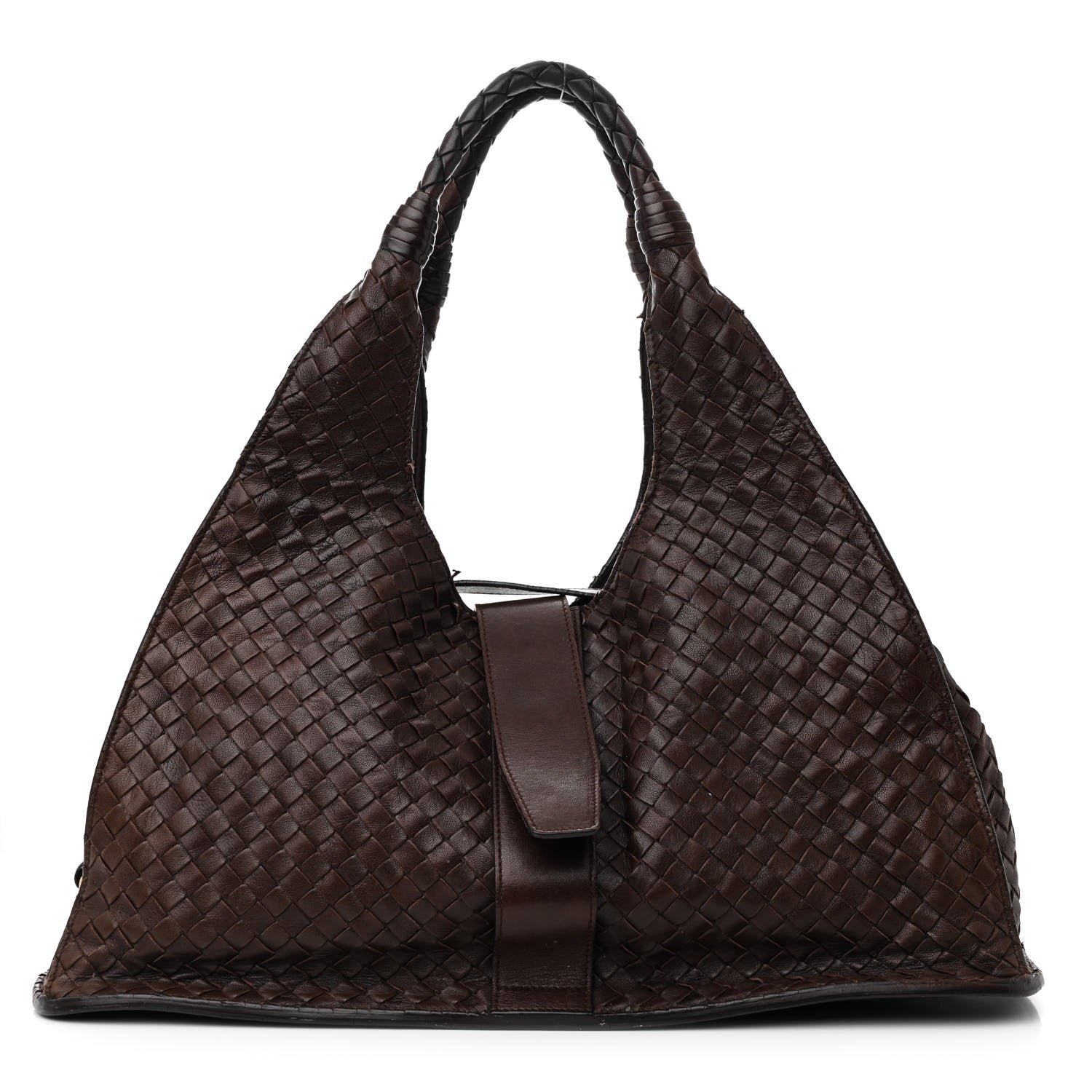 Bottega Veneta Nappa Intrecciato Shoulder Bag Ebano 1 of 21