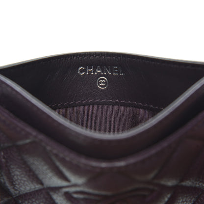 Chanel Caviar Quilted Diamond CC Card Holder Purple 6 of 8