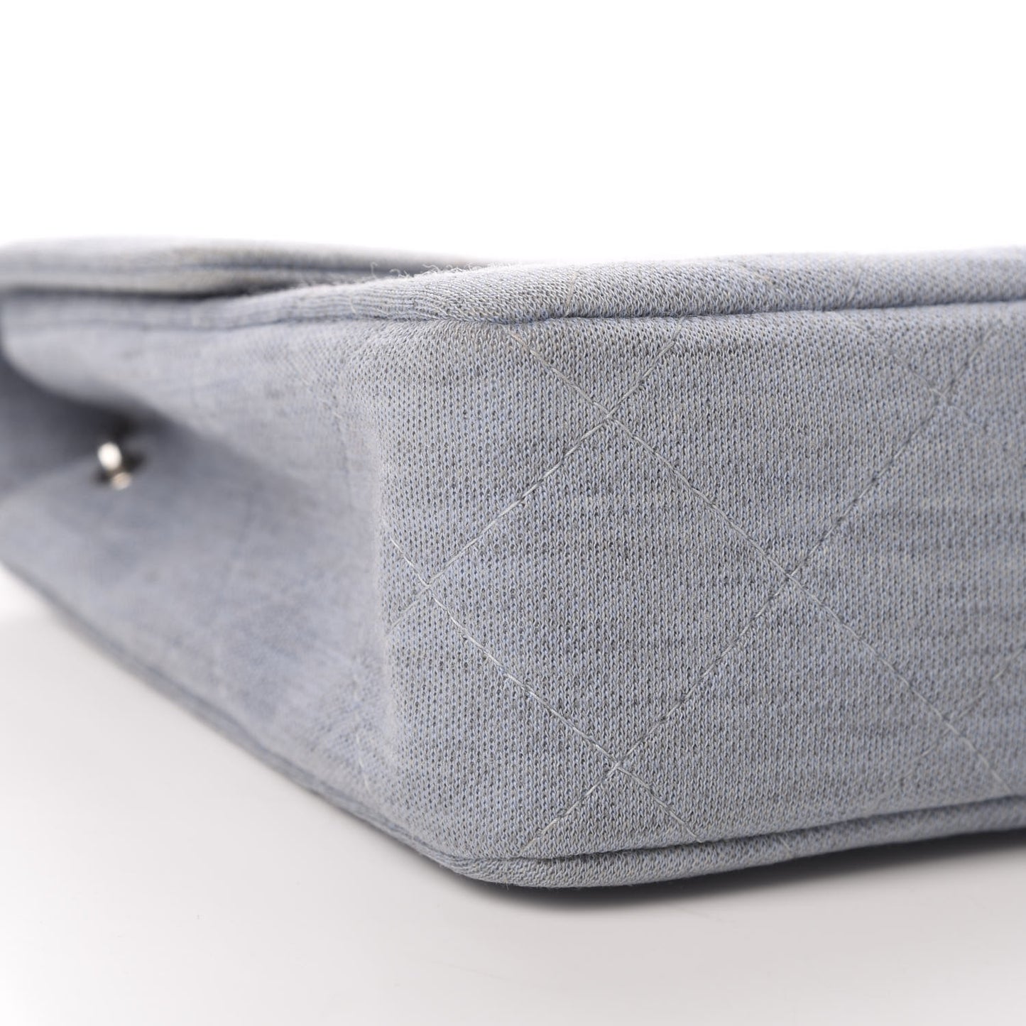 Jersey Quilted Medium Single Flap Blue