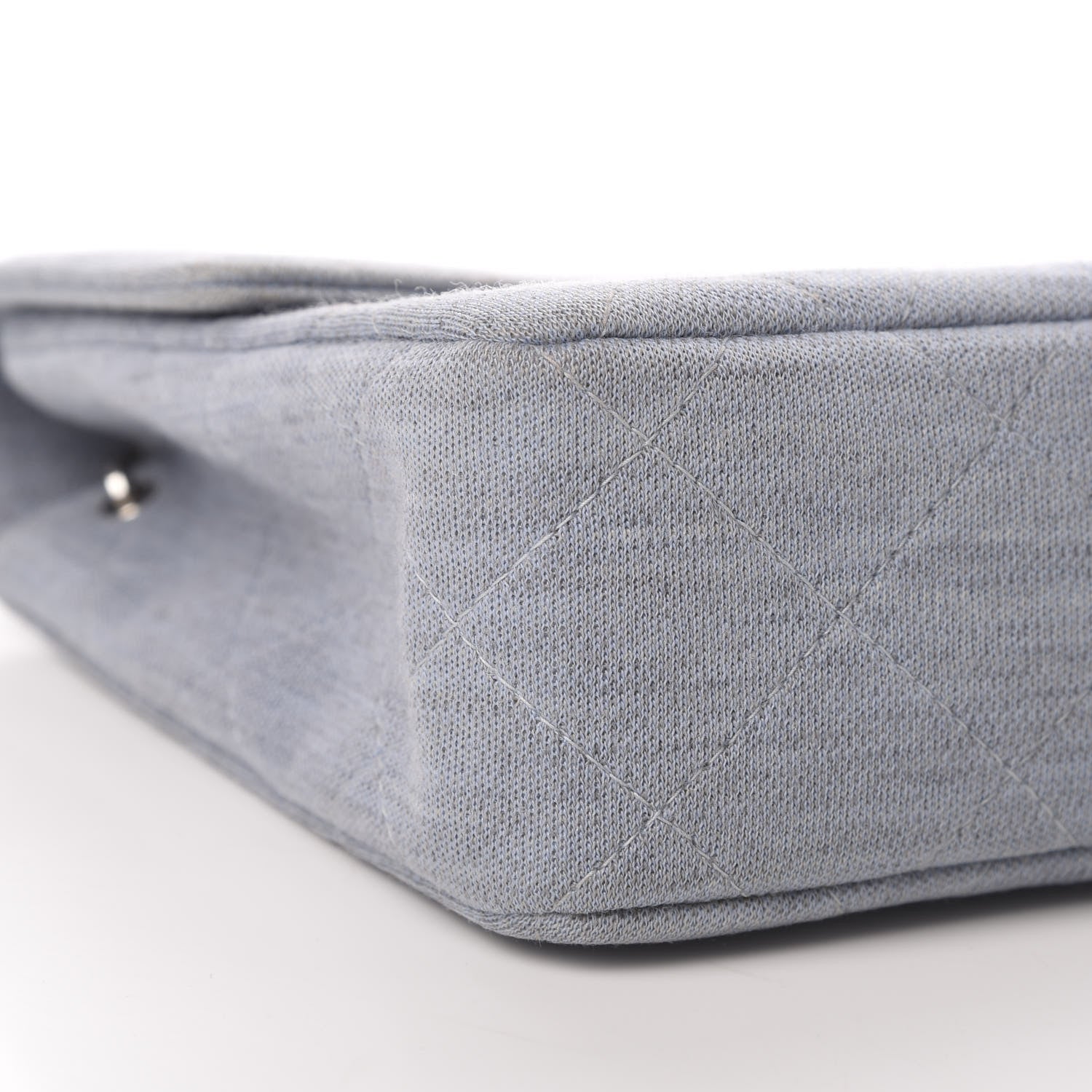 Chanel Jersey Quilted Medium Single Flap Blue 10 of 12