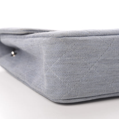 Chanel Jersey Quilted Medium Single Flap Blue 10 of 12