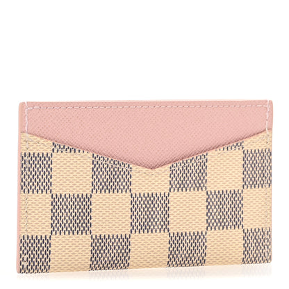 Louis Vuitton Damier Azur Daily Card Holder Rose Ballerine 3 of 8