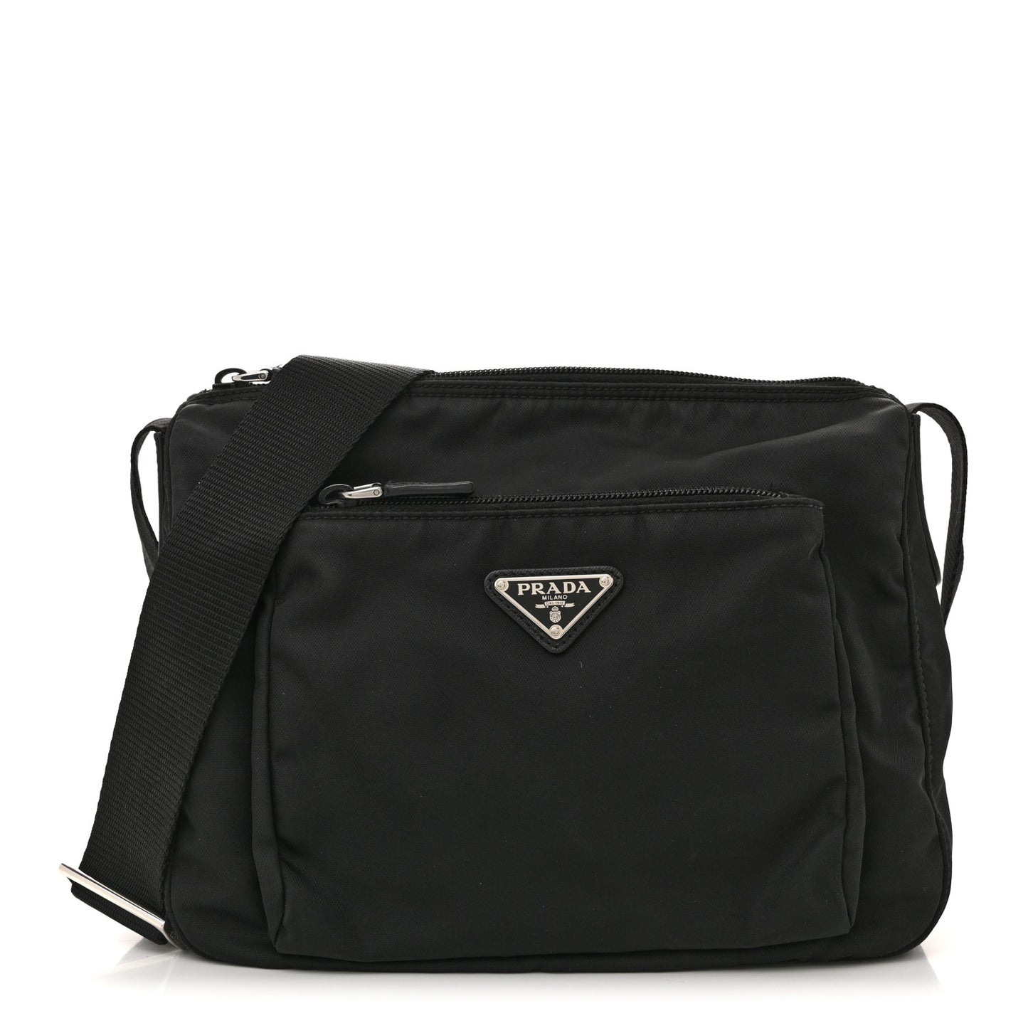 Nylon Vela Messenger Bag Black