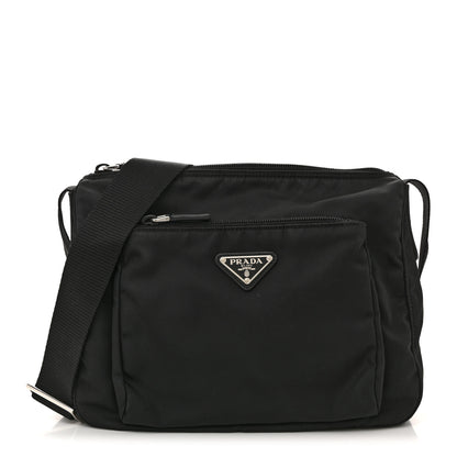 Prada Nylon Vela Messenger Bag Black 1 of 10