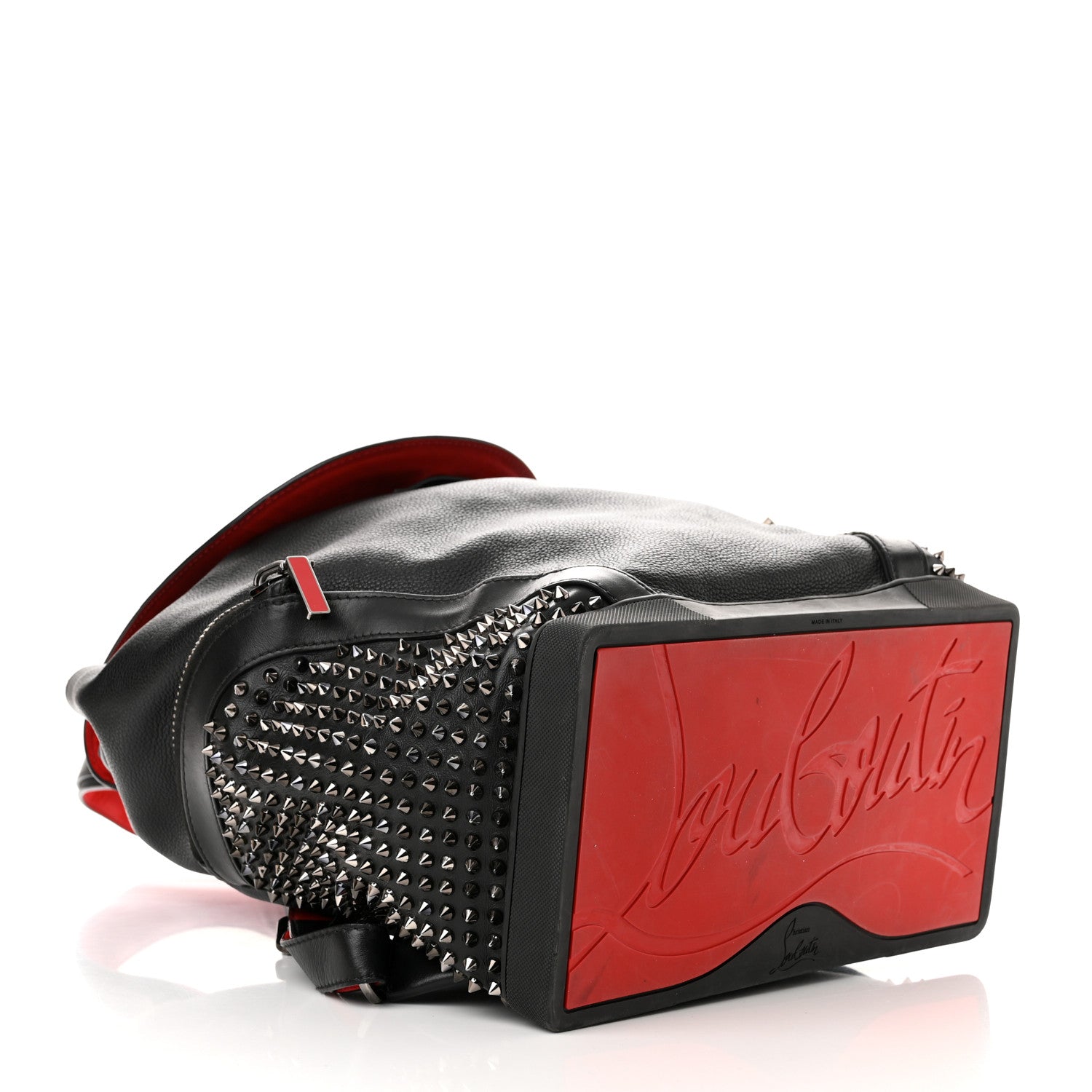 Christian Louboutin Calfskin Spiked Explorafunk Backpack Black 4 of 13