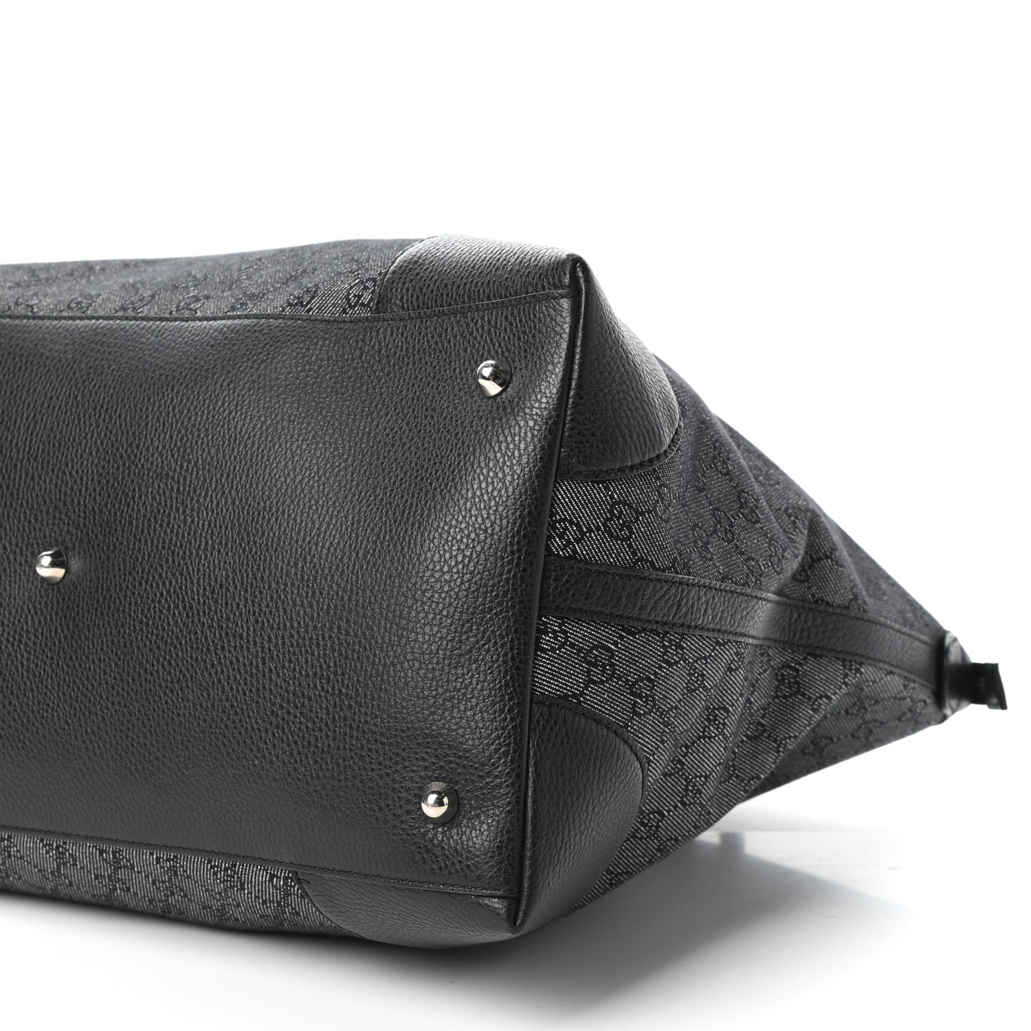 Gucci Denim Monogram Large Tote Black 9 of 9