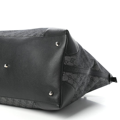 Gucci Denim Monogram Large Tote Black 9 of 9