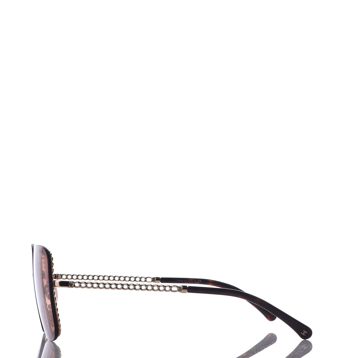 Chanel Metal Removable Chain Square Sunglasses 4244 Light Brown 4 of 7
