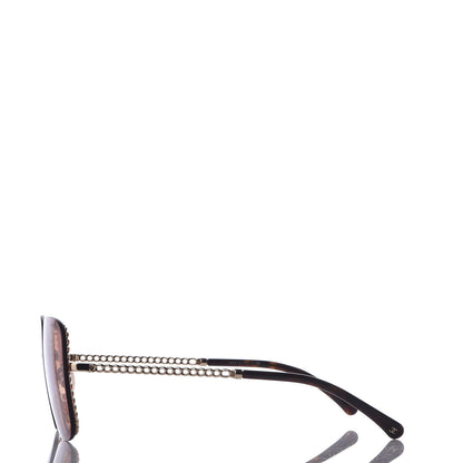 Chanel Metal Removable Chain Square Sunglasses 4244 Light Brown 4 of 7