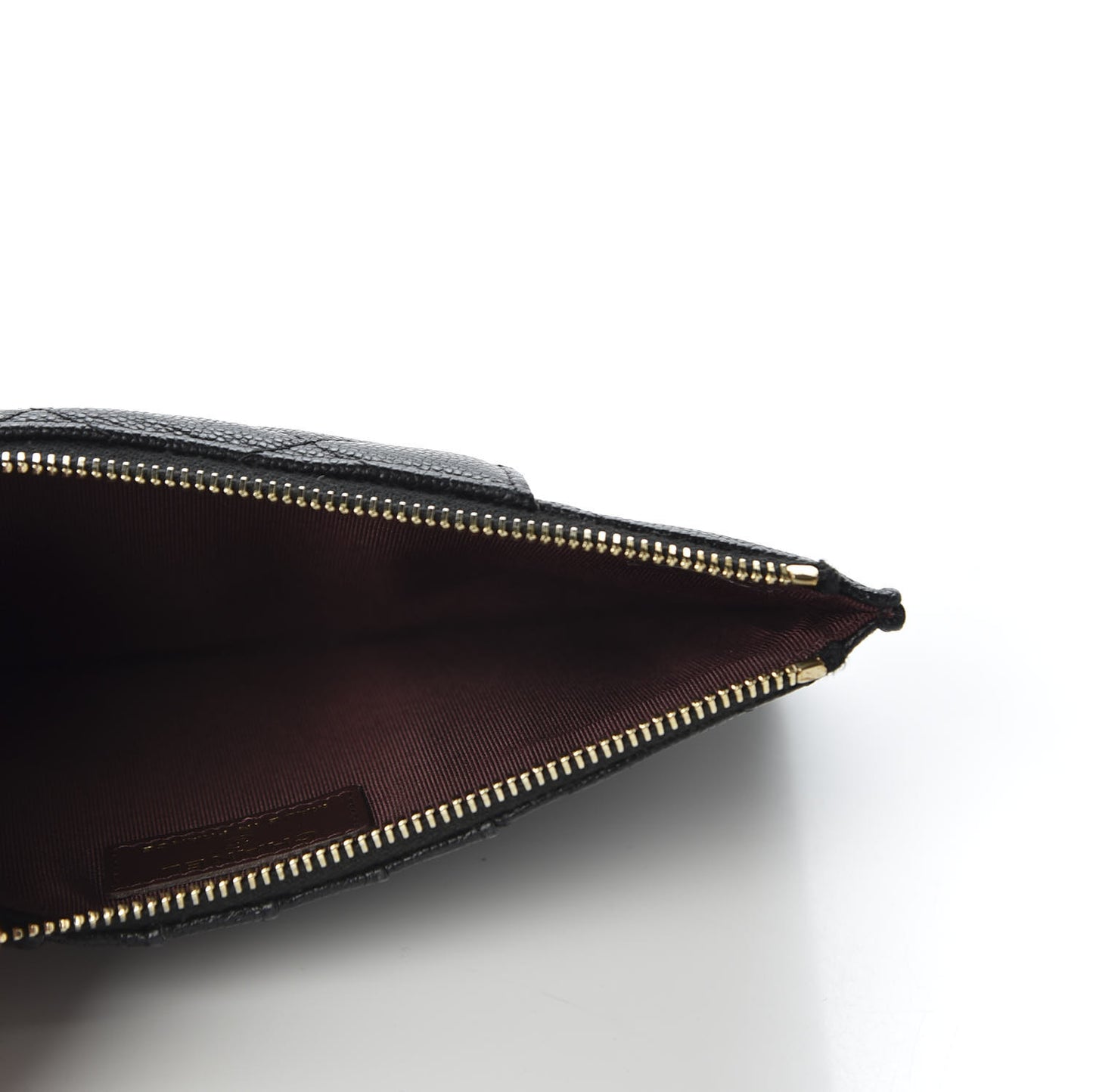 Caviar Quilted Classic Flat Wallet Pouch Black