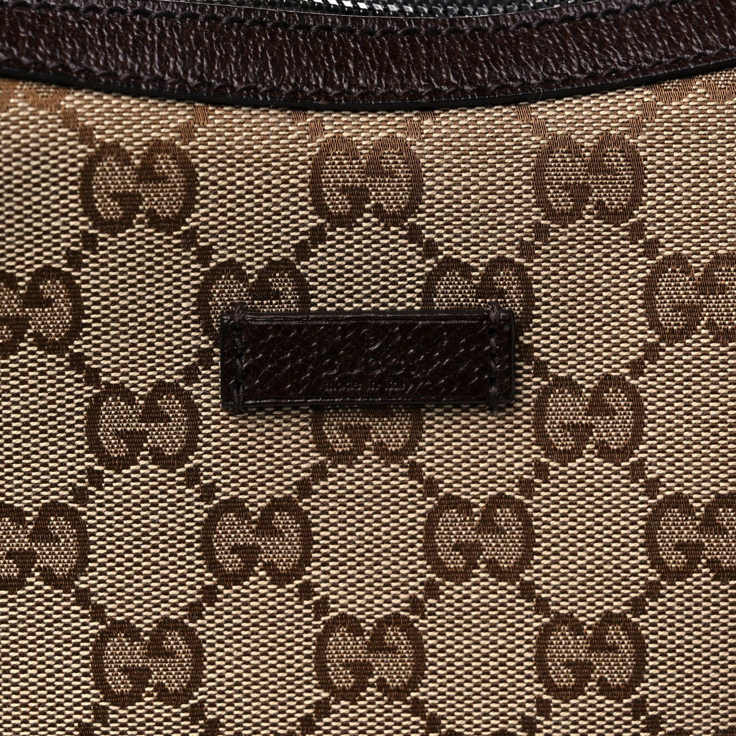 Gucci Monogram Medium Half Moon Hobo Dark Brown 11 of 13
