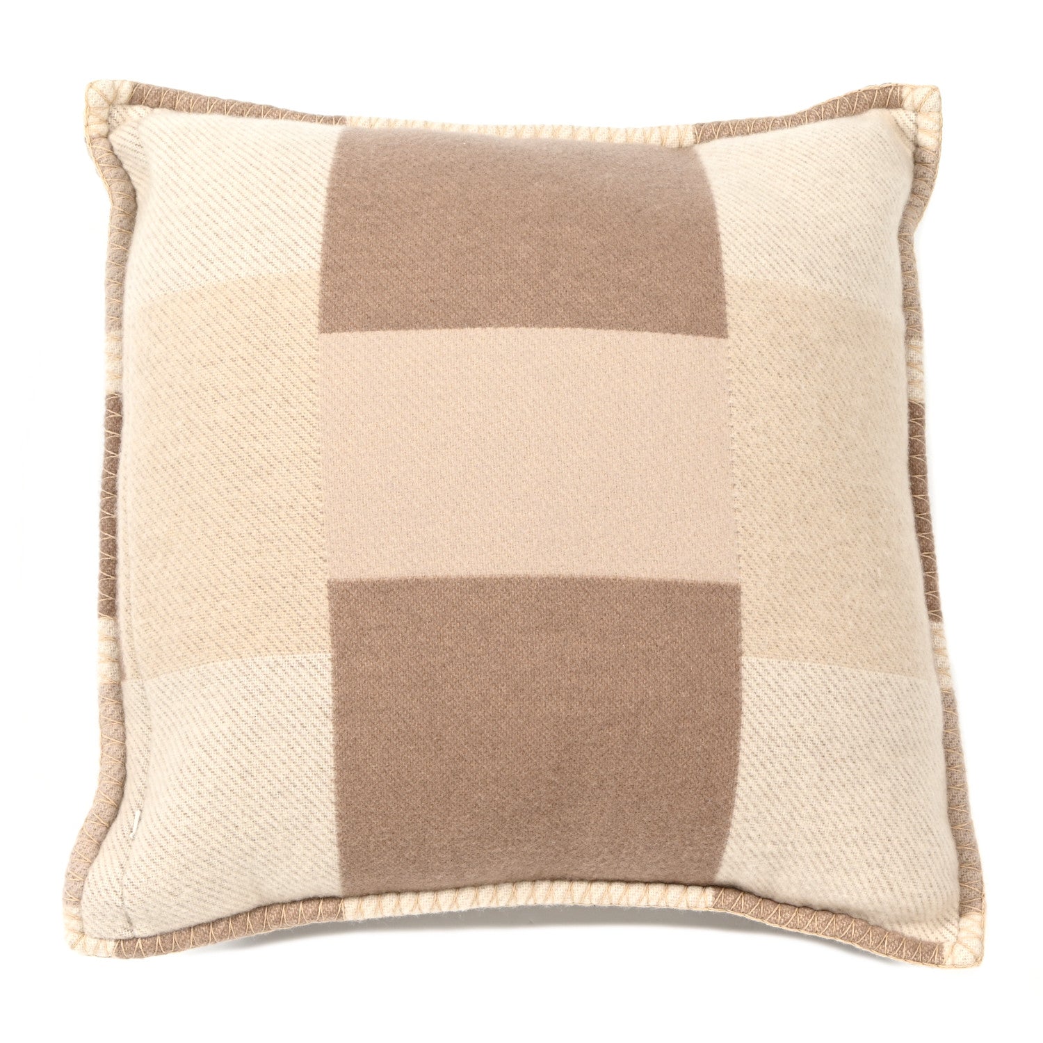 Hermes Wool Cashmere Tissage Pillow Sable 1 of 3