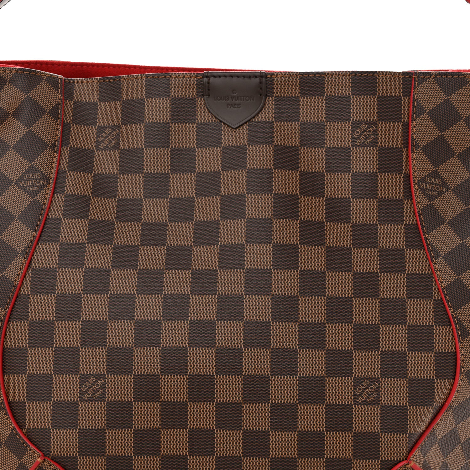 Louis Vuitton Damier Ebene Caissa Hobo Cherry 7 of 9