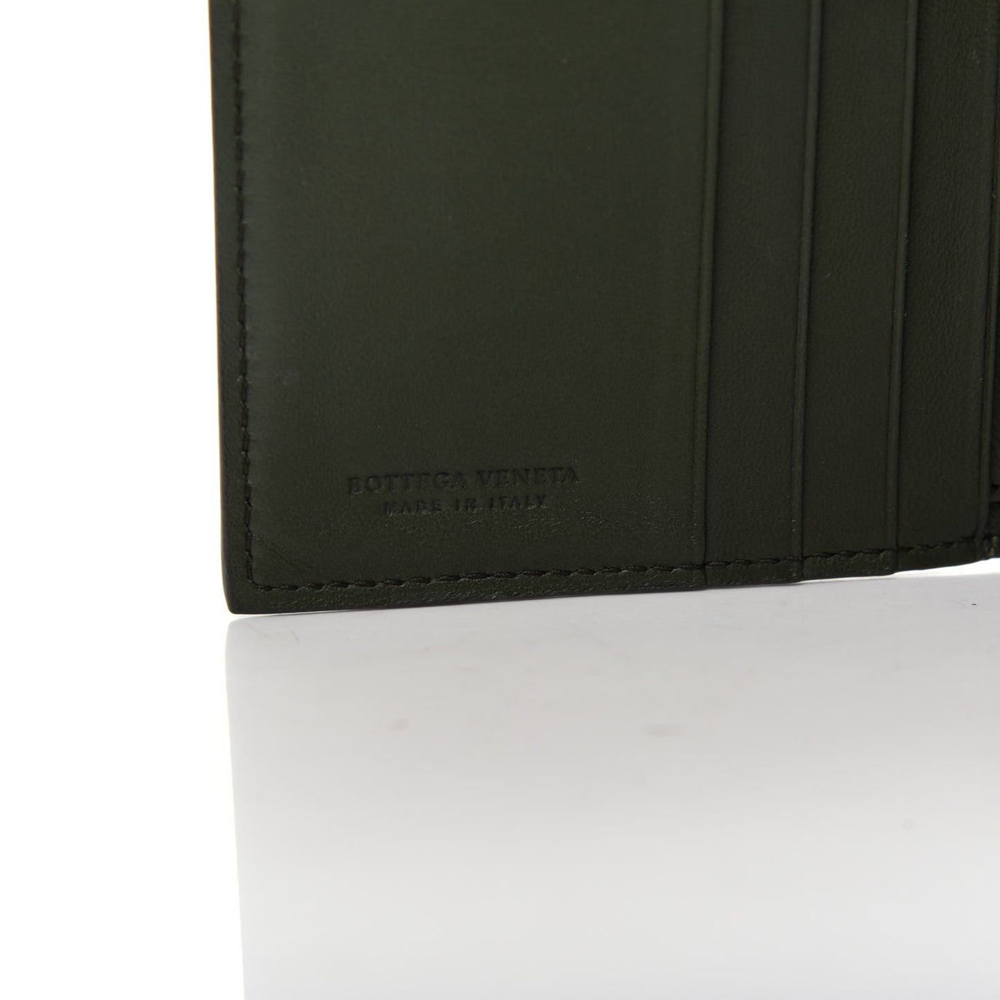 Nappa Intrecciato Mini Wallet Moss