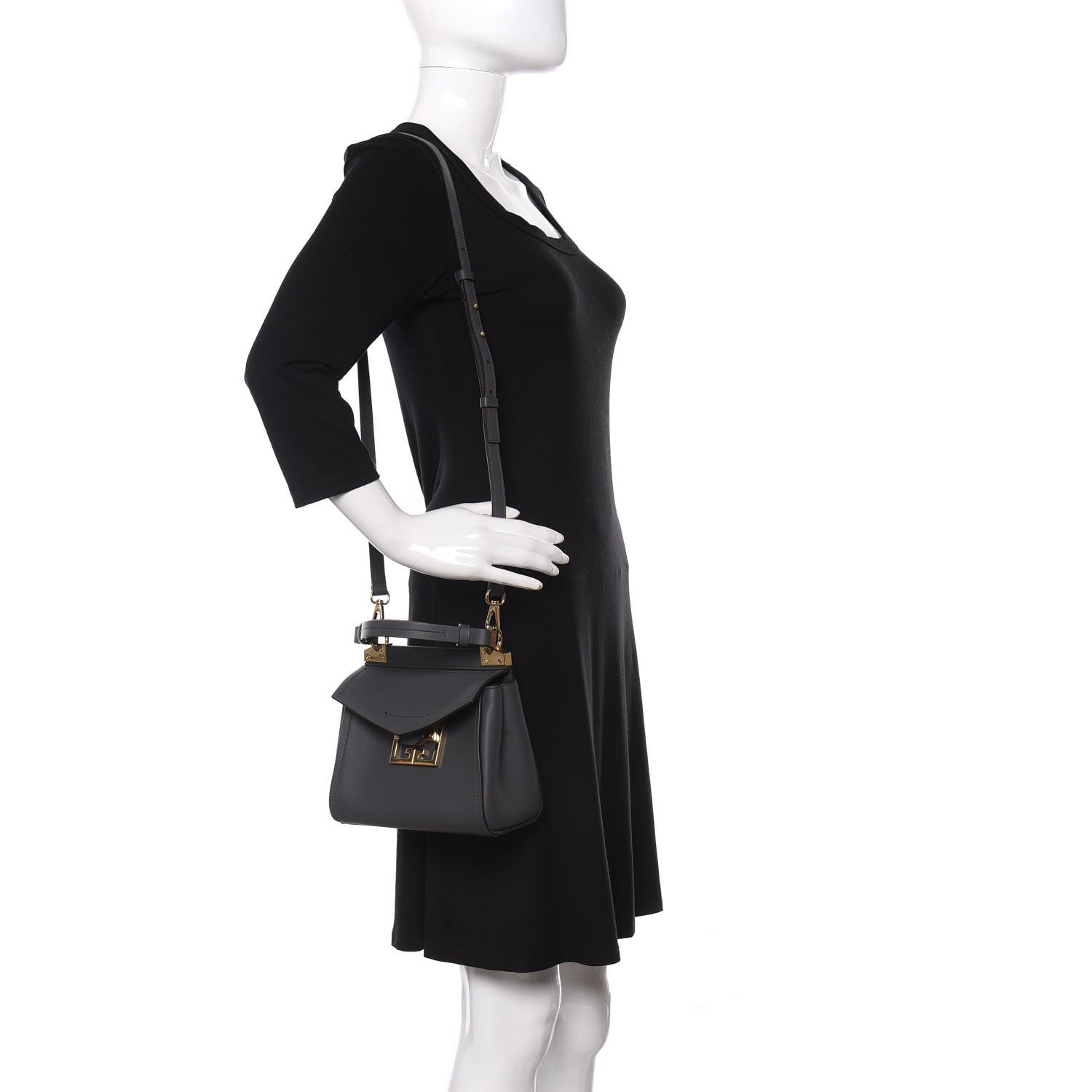 Givenchy Calfskin Mini Mystic Shoulder Bag Storm Grey 2 of 11