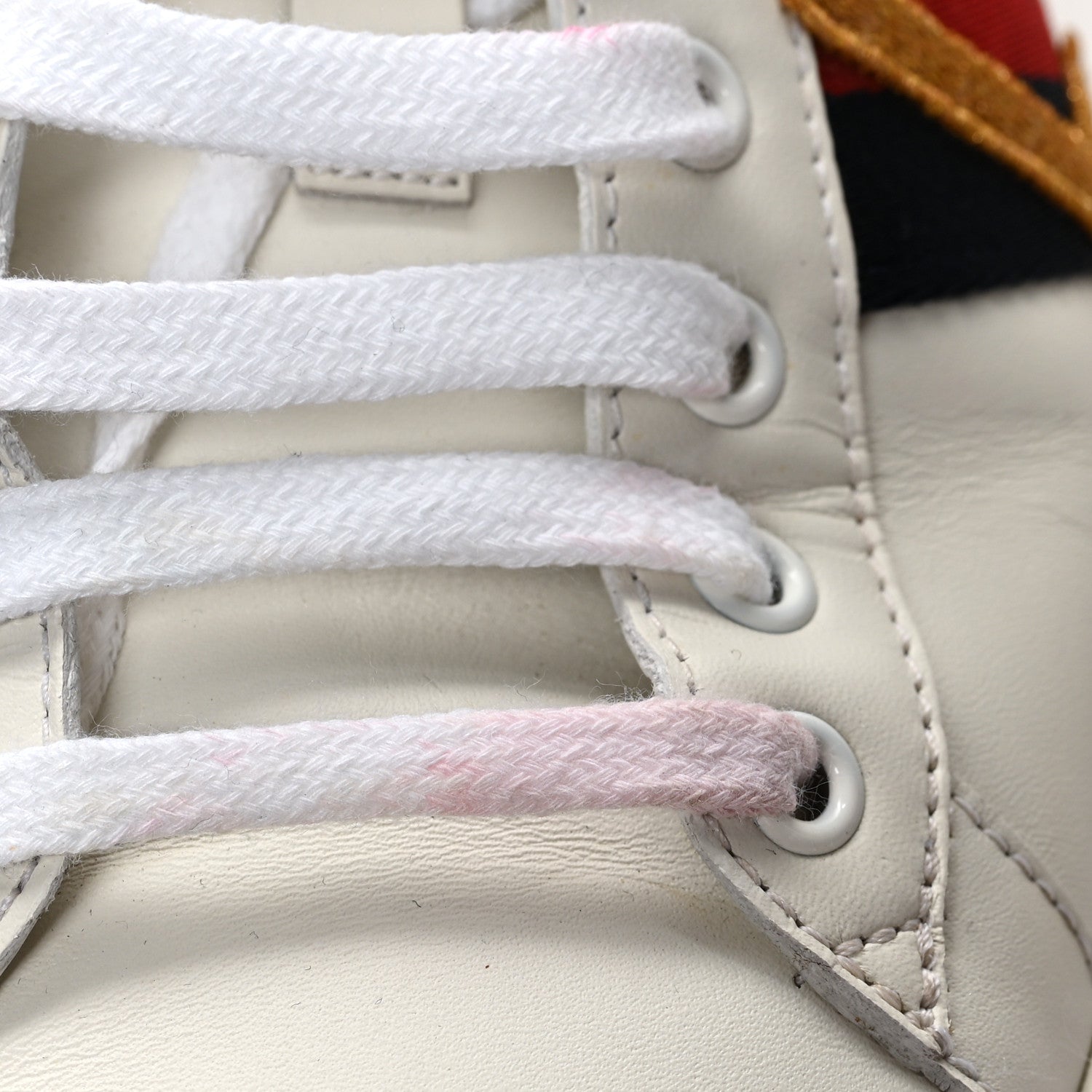 Gucci Calfskin Nappa Web LOVED Embroidered Mens Ace Sneakers 9 White Red Flame Notte 15 of 17