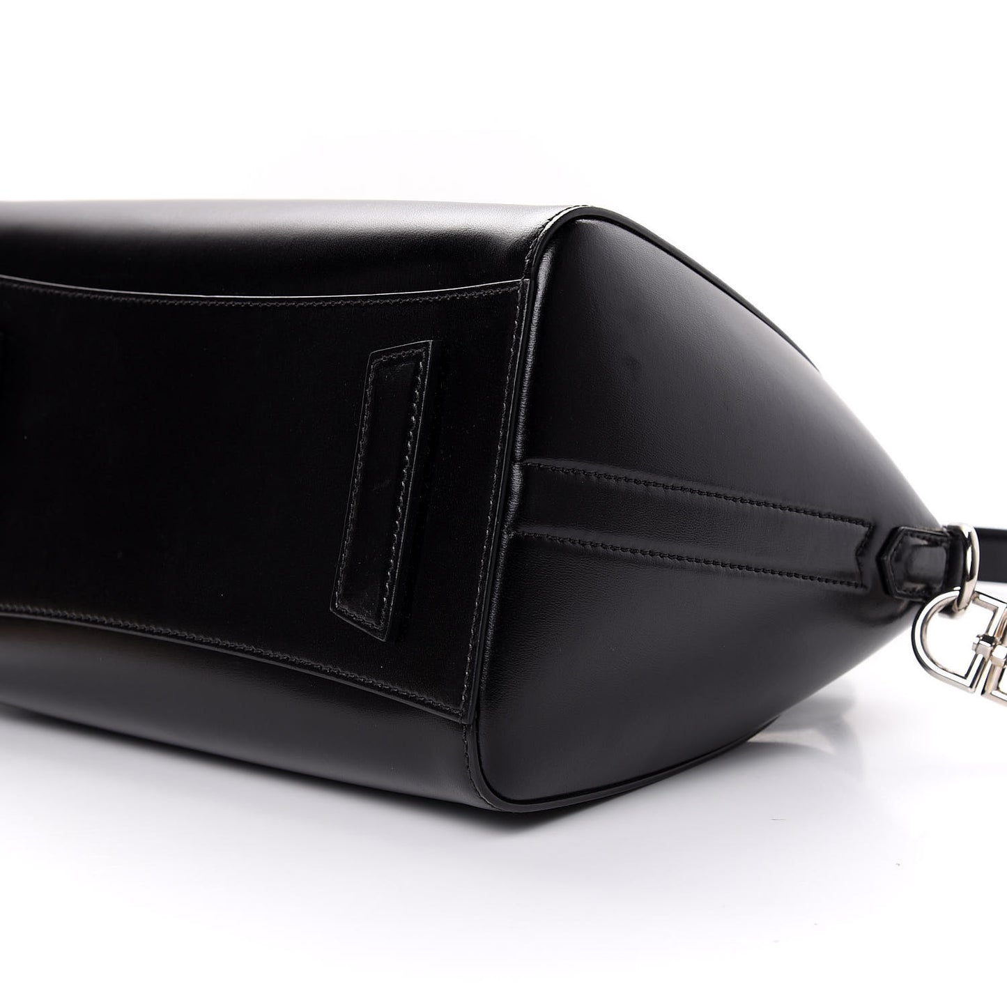Shiny Lord Calfskin Small Antigona Black