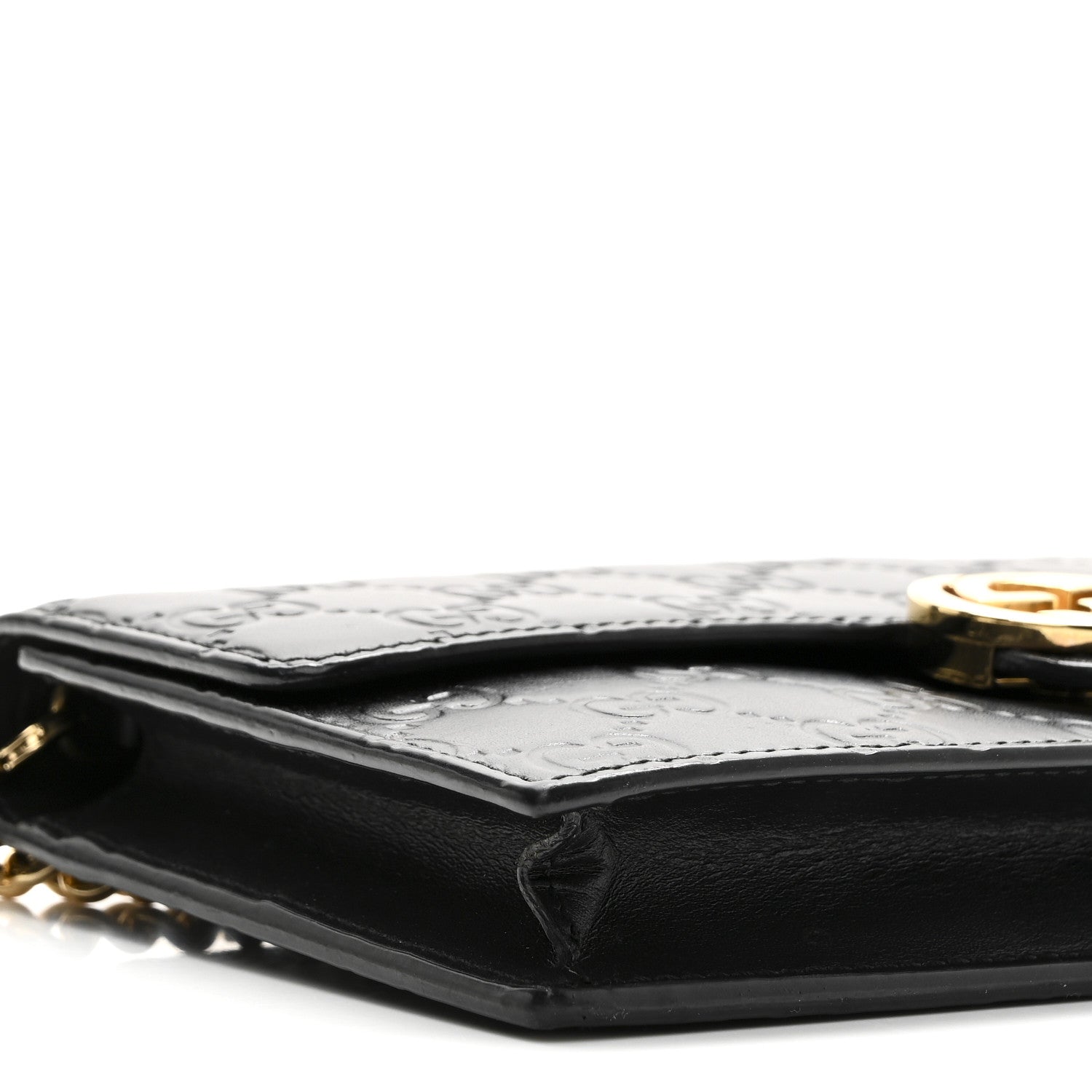 Gucci Guccissima Icon Chain Wallet Black Black 8 of 9